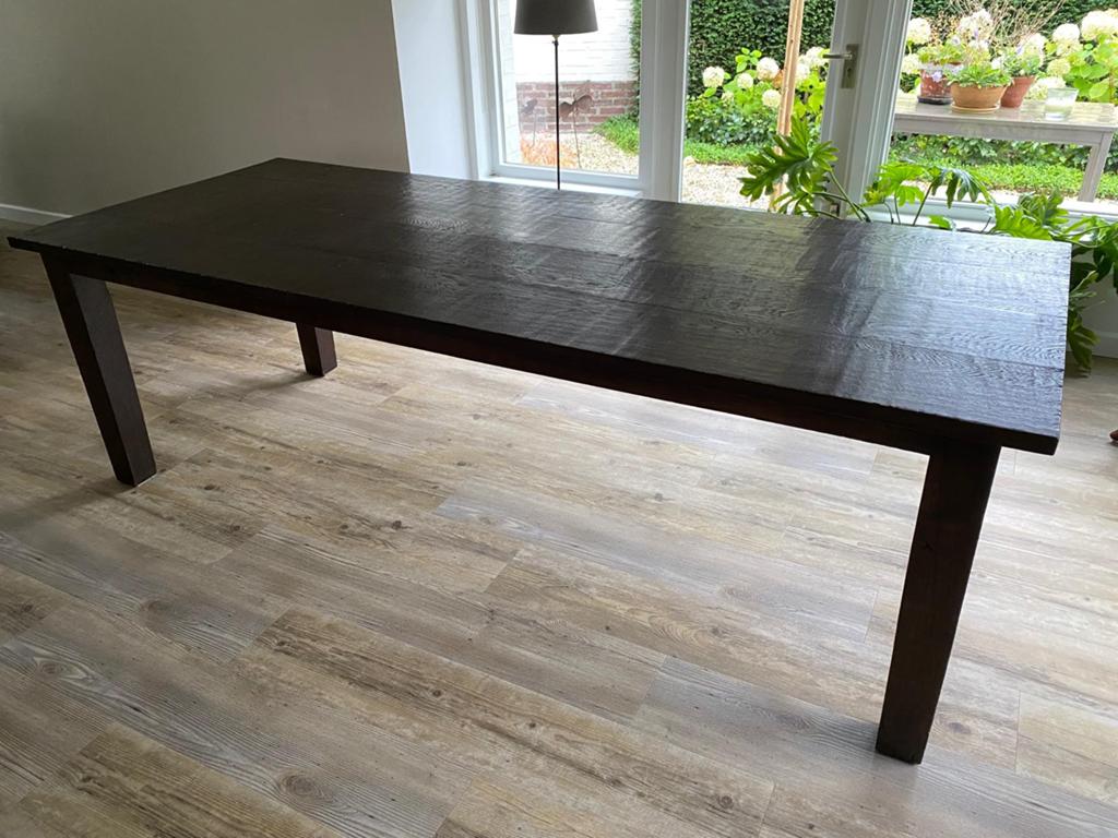 Eetkamer Tafel, Ophalen, 100 tot 150 cm, Teakhout, 200 cm of meer