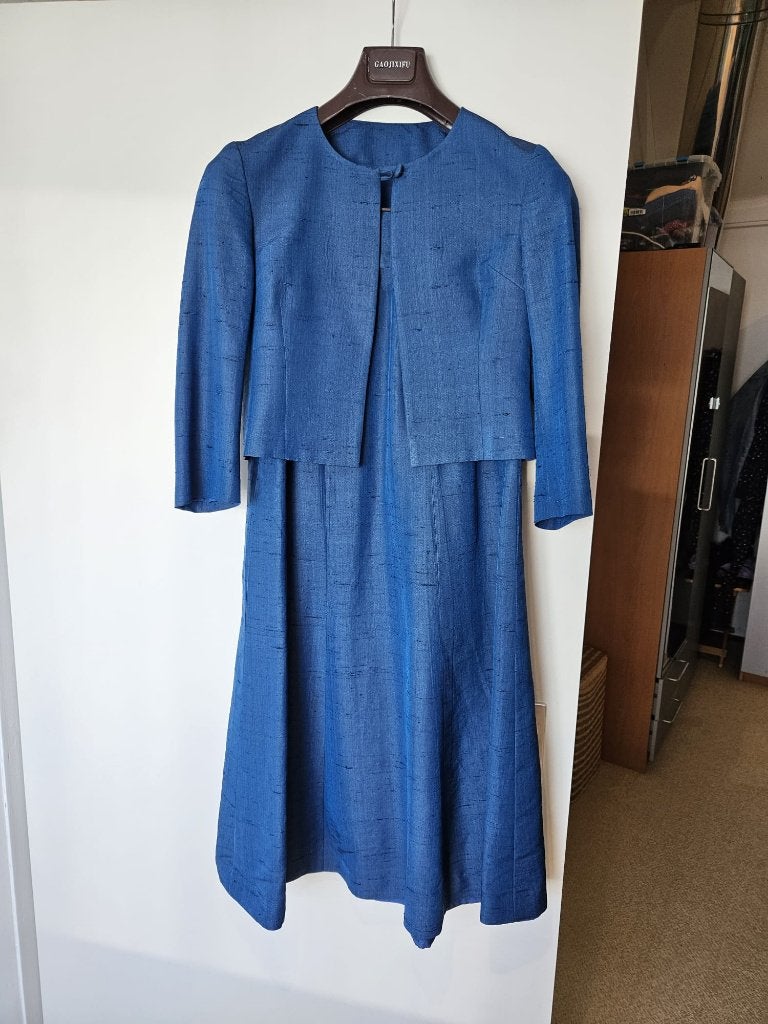 Gala jurk blauw zijde, Kleding | Dames, Ophalen, Galajurk, Blauw, Zo goed als nieuw