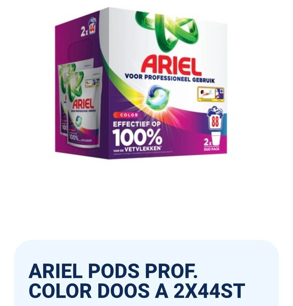 Ariel Professional Color Wasmiddel Pods 2x44 stuks, Ophalen of Verzenden, Procter & Gamble, Contact.nl@pg.com, Procter & Gamble Nederland B.V., Postbus 1345, 3000 BH Rotterdam