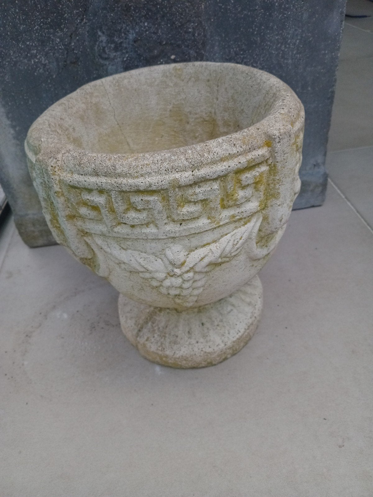 Betonnen  bloempot tuinvaas ornament, Ophalen, Rond, Minder dan 25 cm, Minder dan 40 cm