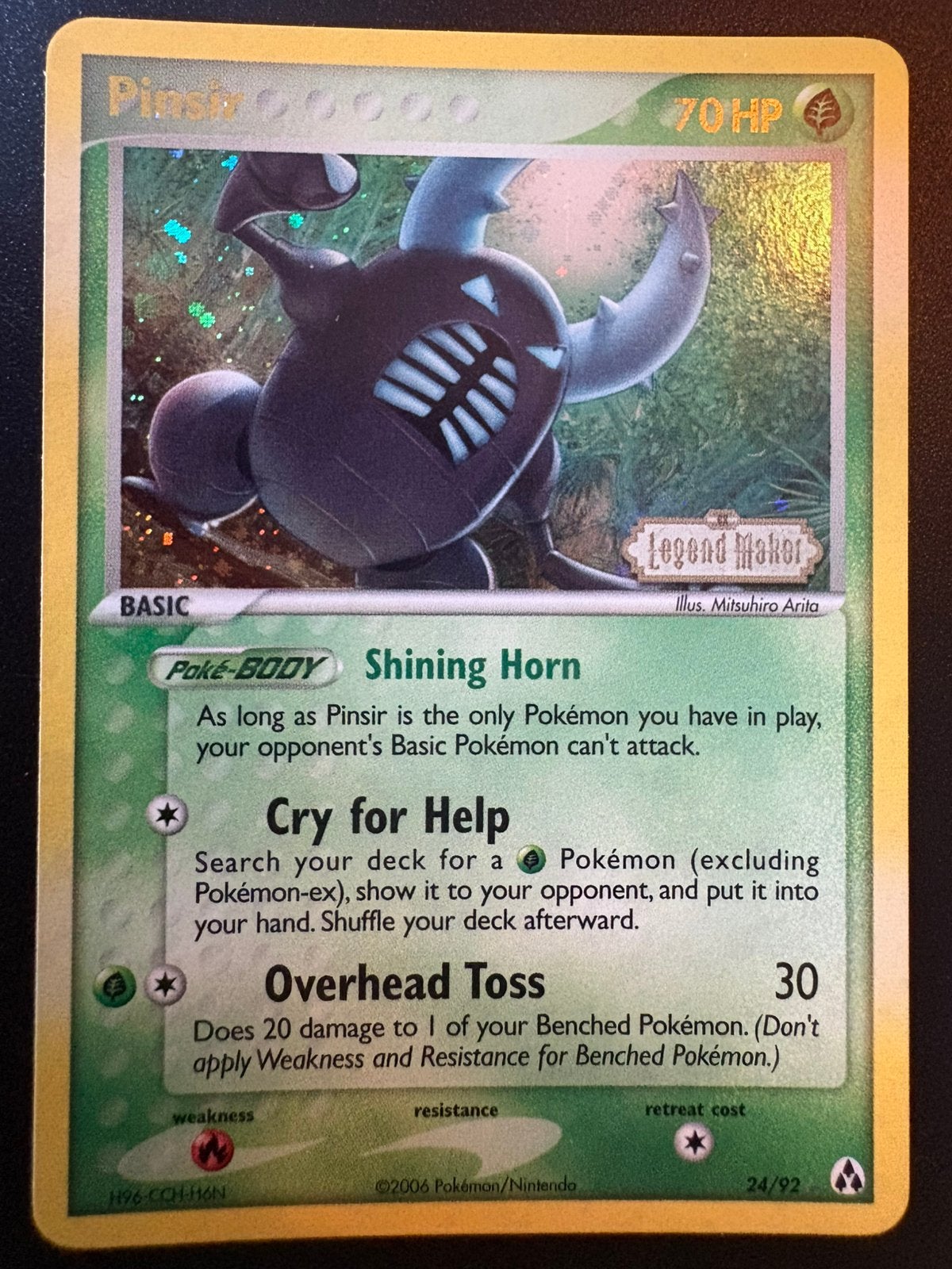 REVERSE STAMPED Pinsir (LM 24) EX Legend Maker NM, Ophalen of Verzenden, Zo goed als nieuw