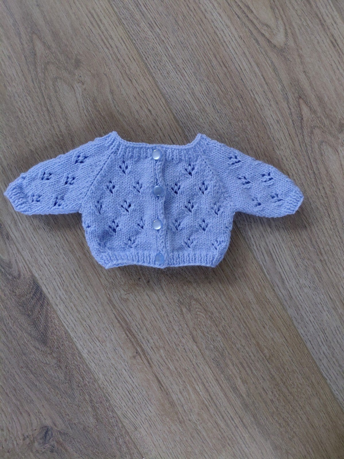 lichtblauw vestje in ajour voor baby born pop, Ophalen of Verzenden, Nieuw, Babypop