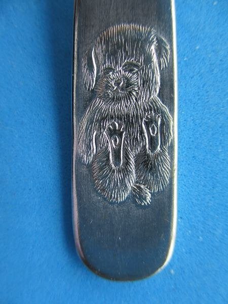 (KB5449) Kinderbestek BEER model 1 vork, Ophalen of Verzenden, Gebruikt