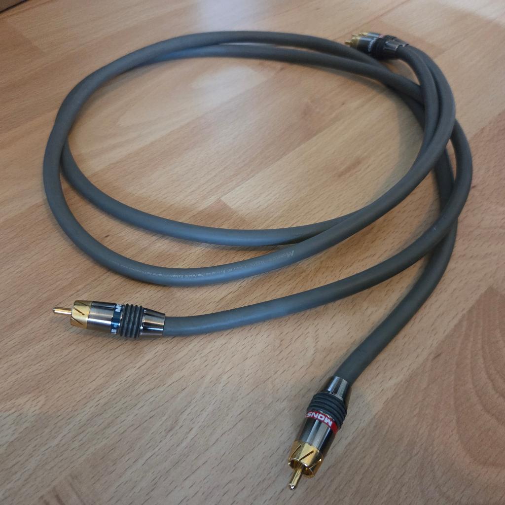 Monster M850i rca interlinks 1 mtr, Ophalen of Verzenden, Gebruikt, Minder dan 2 meter, Interlink-kabel