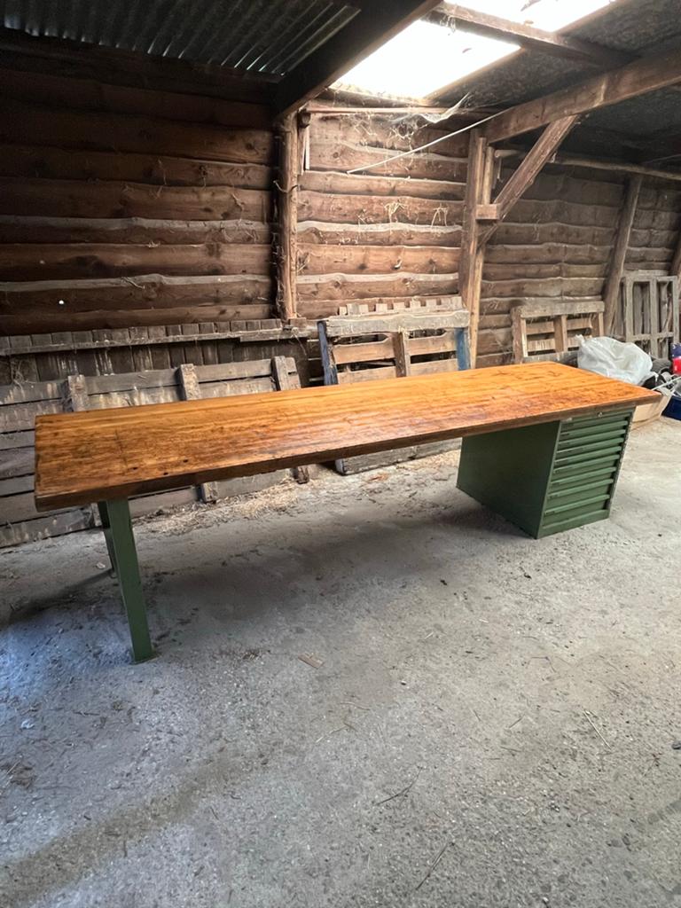 Werkbank met Lista ladenkast en beukenhouten blad, Doe-het-zelf en Verbouw, Werkbanken, Ophalen, Gebruikt, 170 cm of meer