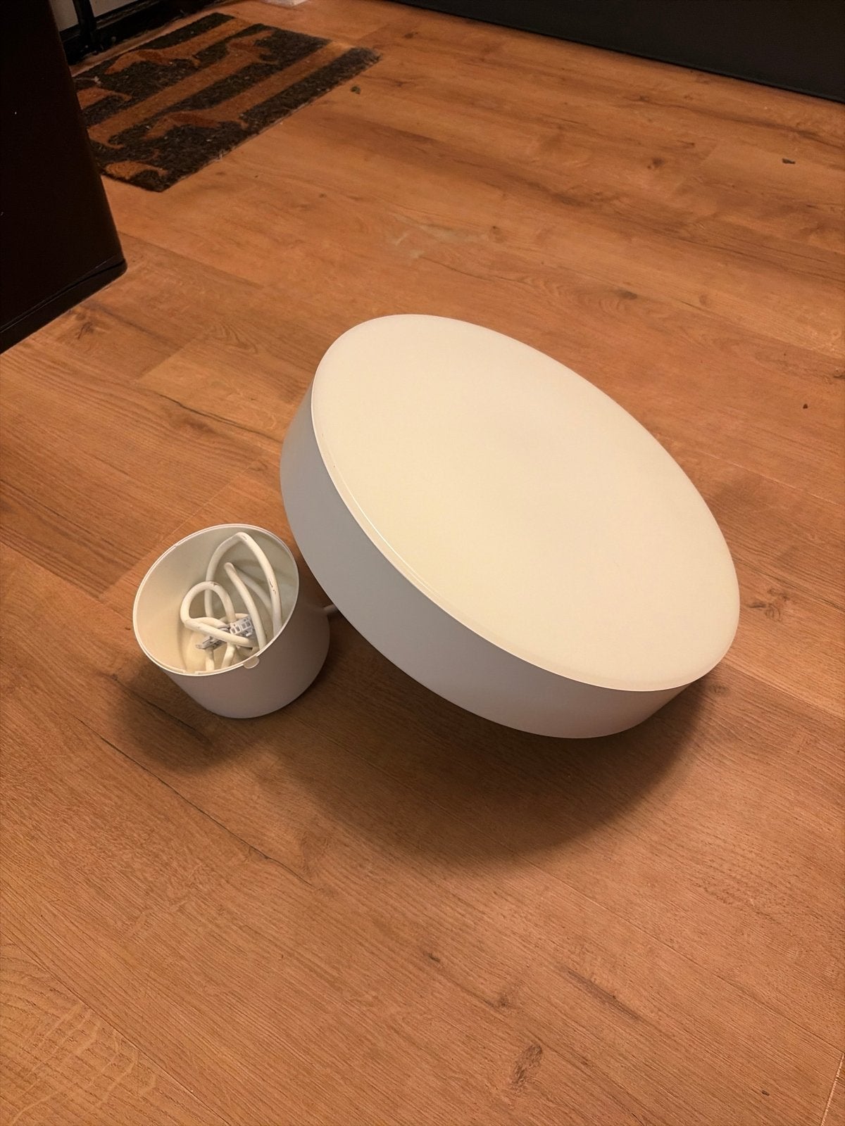 IKEA plafondlamp NYMANE wit - Zo goed als nieuw, Ophalen of Verzenden, Zo goed als nieuw, Metaal, Overige fittingen