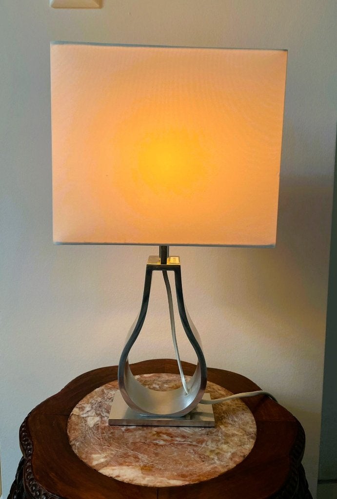 Vintage IKEA tafellamp KLABB, Huis en Inrichting, Lampen | Tafellampen, Zo goed als nieuw, Minder dan 50 cm, Kunststof, Metaal