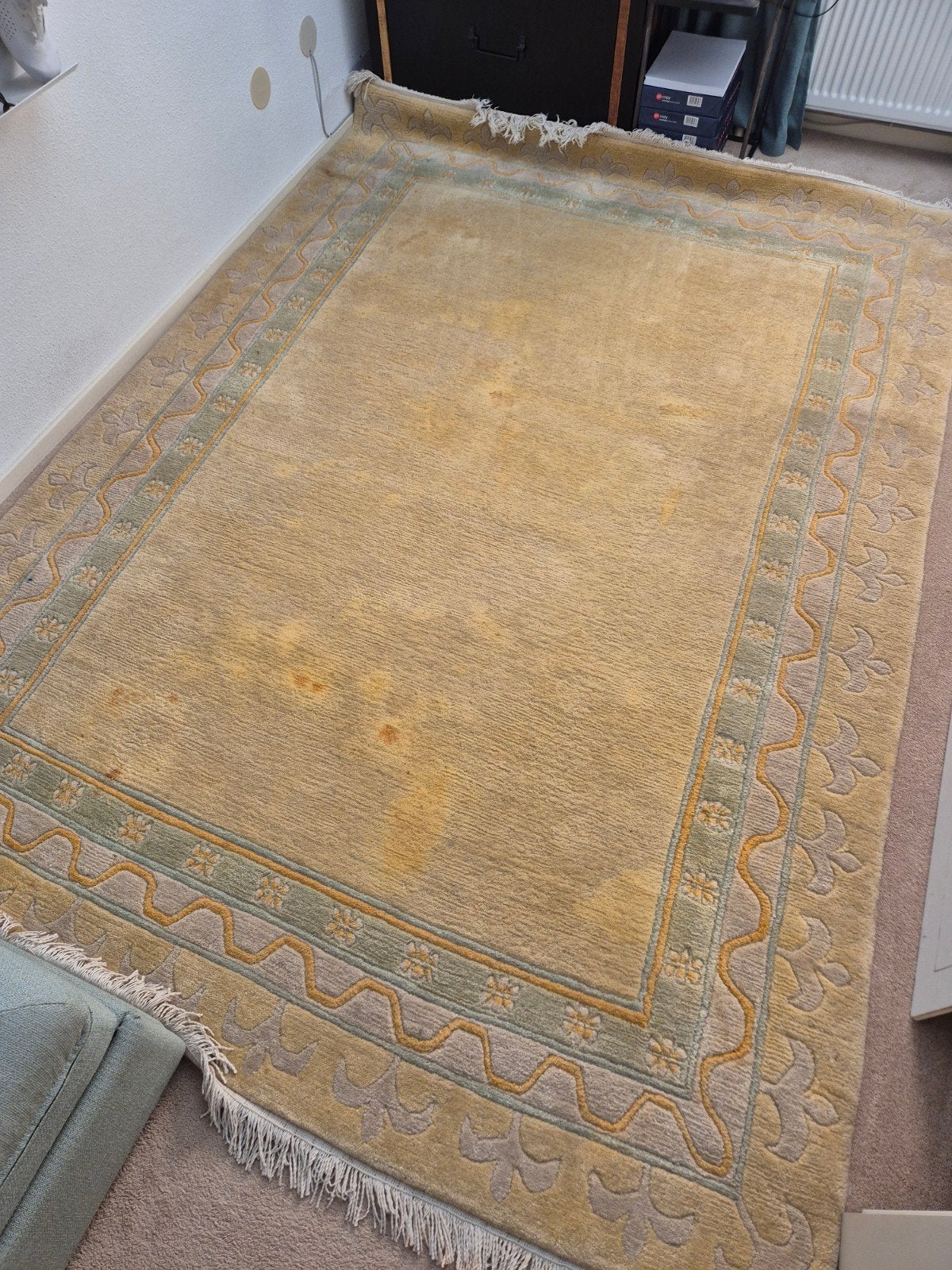 Handgemaakt wollen vloerkleed uit Nepal, 262x185 cm, Huis en Inrichting, Ophalen, Gebruikt, 150 tot 200 cm, Oosters, Klassiek