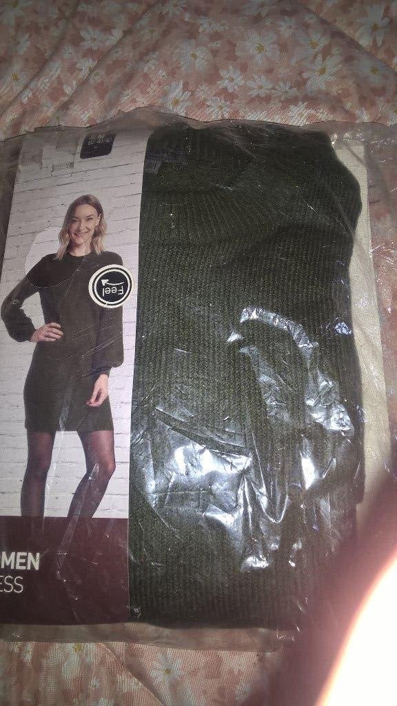 NIEUW JURK DONKERGROEN M, Kleding | Dames, Nieuw, Ophalen, Maat 38/40 (M), Onder de knie