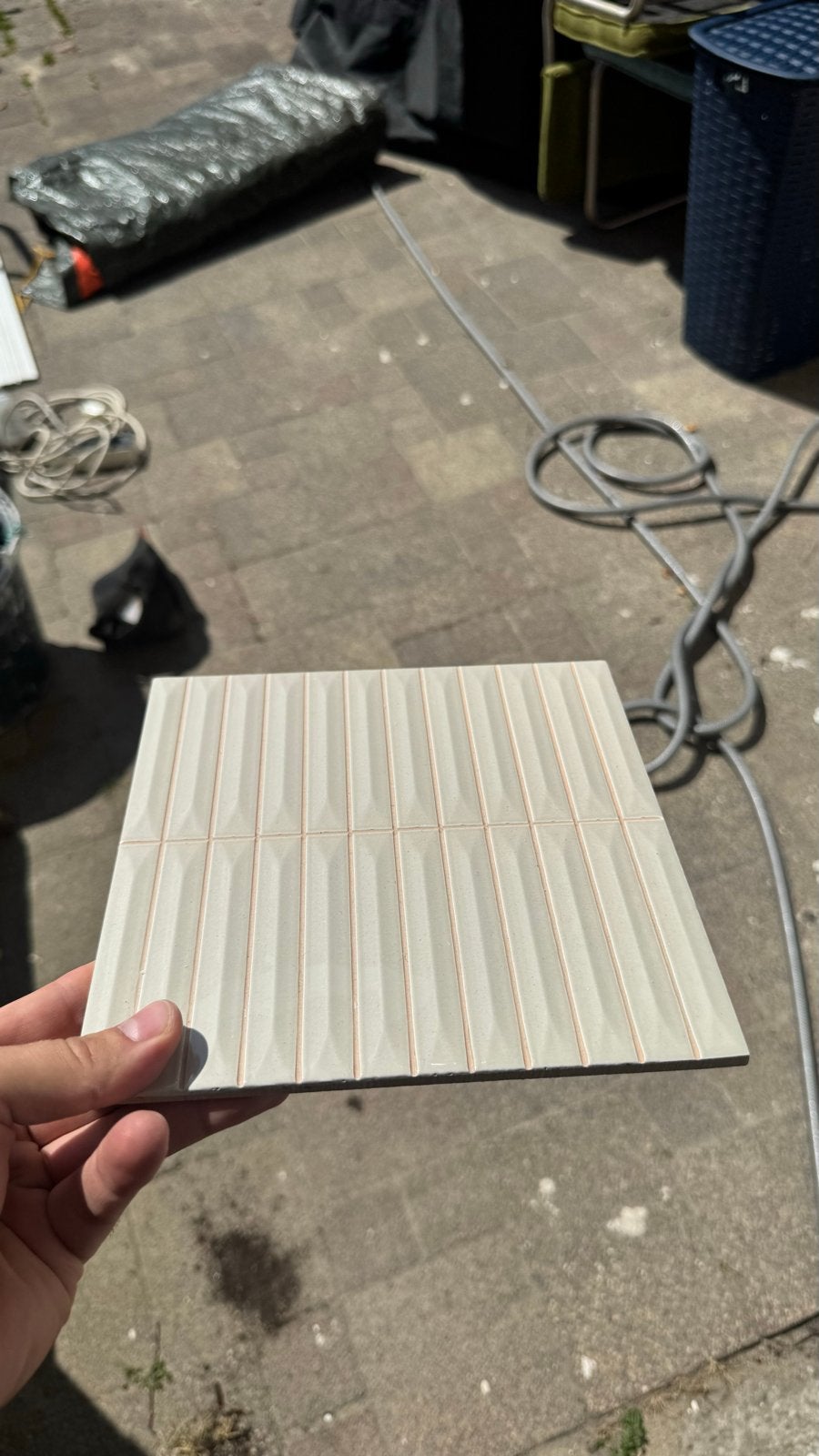 Wandtegel Kitkat Arrow Greige 1m2 - Nieuw in doos, Ophalen, Nieuw, Minder dan 5 m², Wandtegels