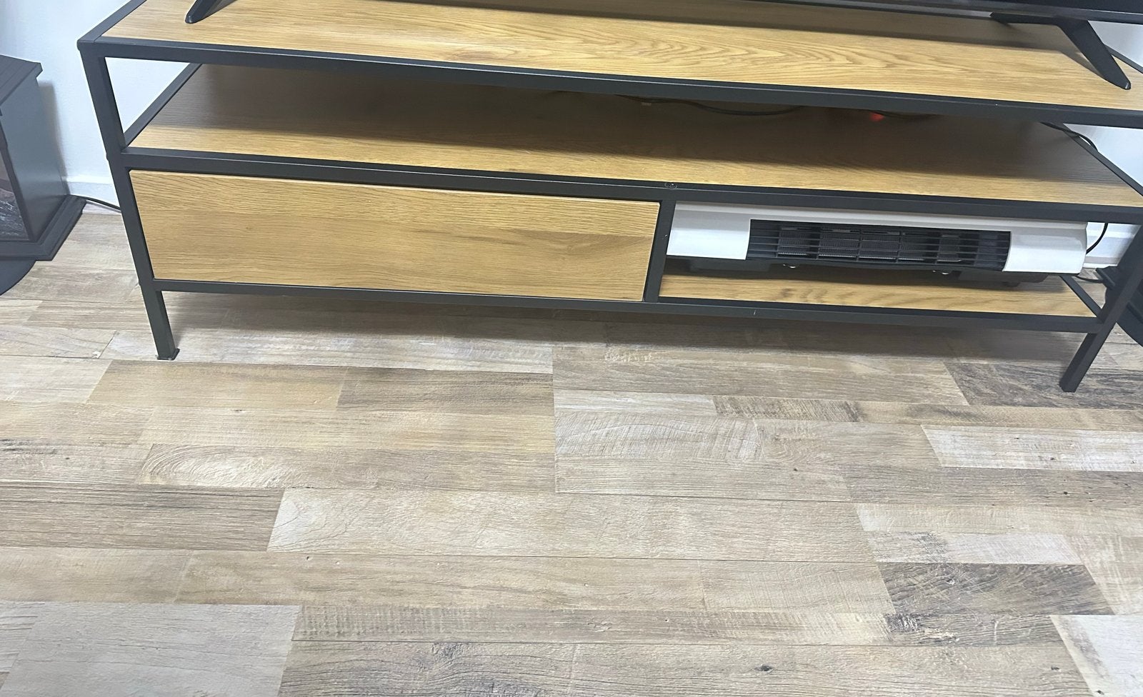 TV-meubel met opbergruimte - Industrieel design, Ophalen, 100 tot 150 cm, Zo goed als nieuw, Minder dan 100 cm