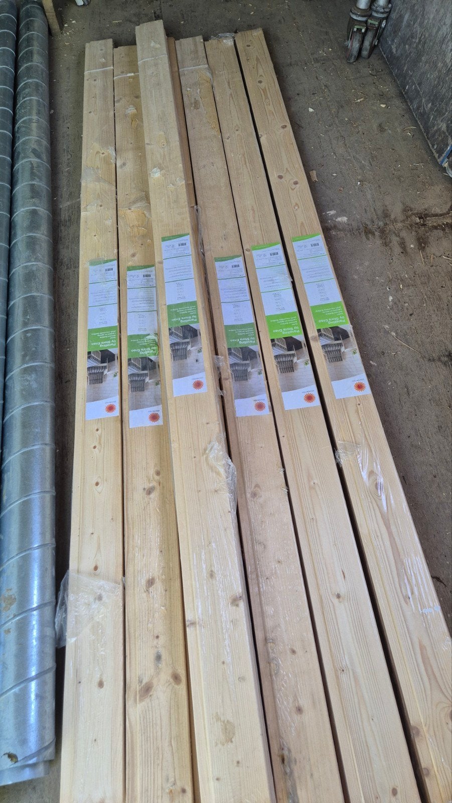 7 pakken Vuren Schroten Softline 11m2, Ophalen, Minder dan 25 mm, Nieuw, 250 tot 300 cm