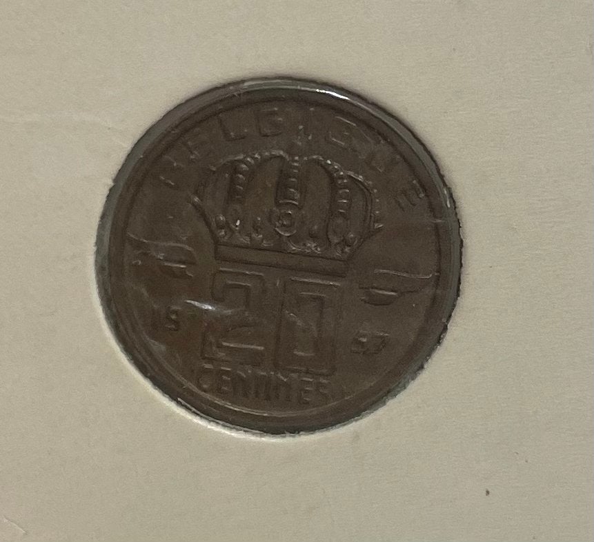 20 centimes België 1957, Ophalen of Verzenden