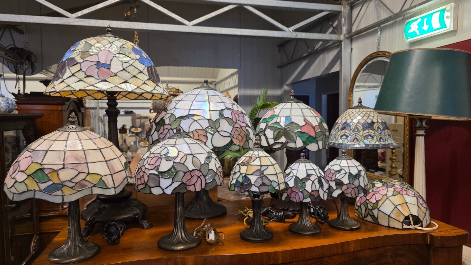 10 lampen brons/ tiffany, Ophalen