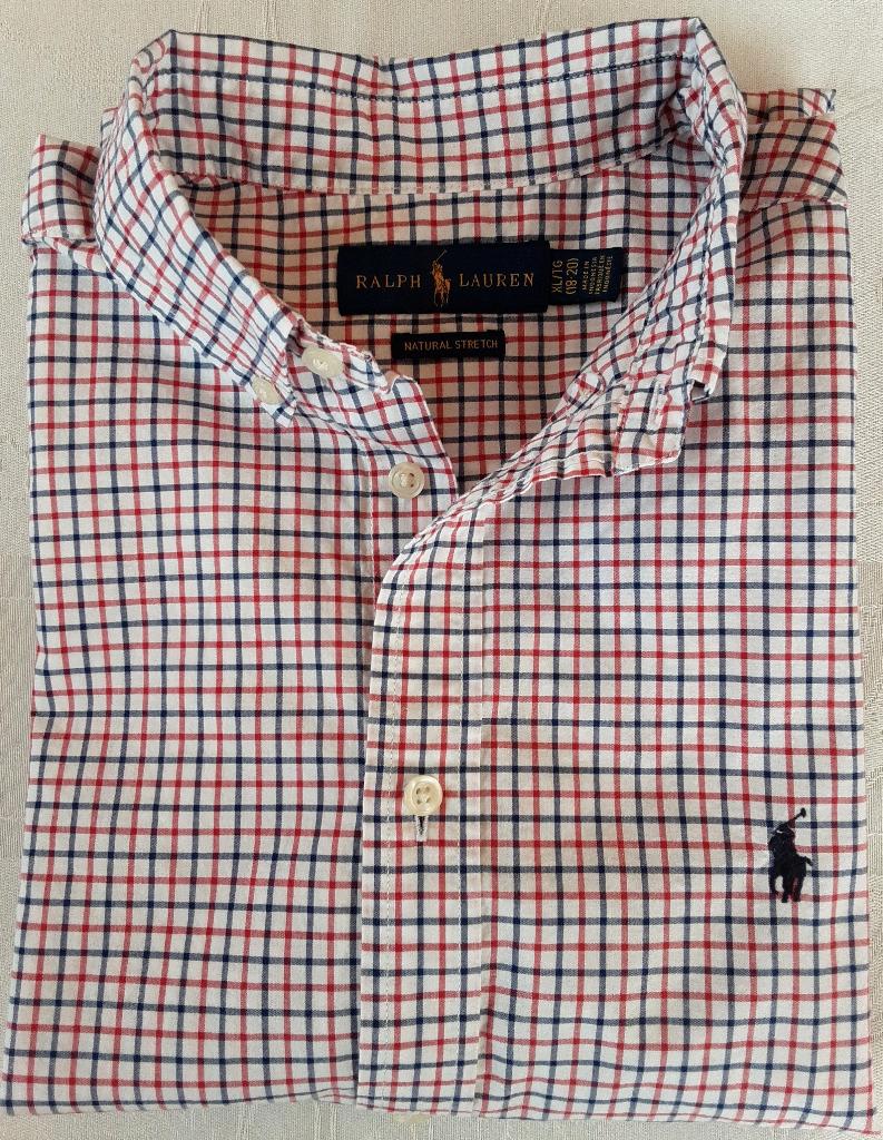 Ralph Lauren geruit overhemd., Verzenden, Zo goed als nieuw, Overige kleuren, Halswijdte 41/42 (L)
