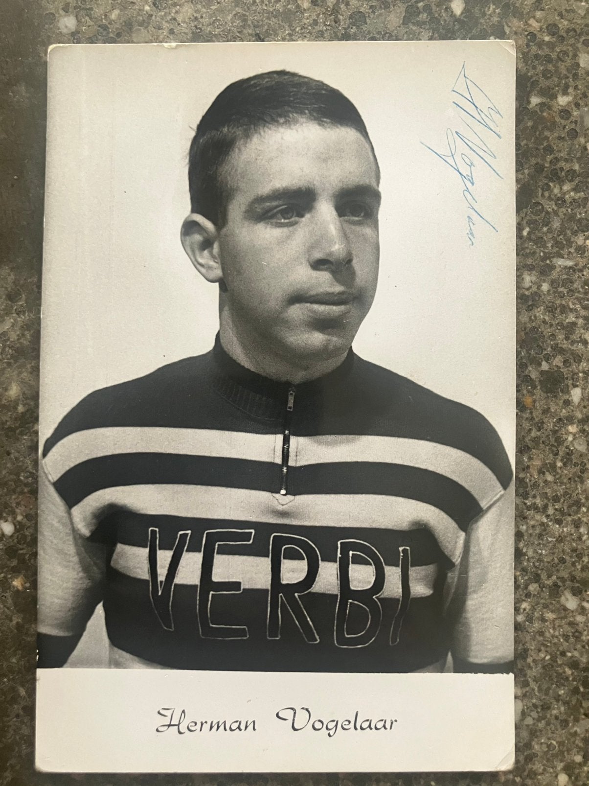 Herman Vogelaar - Verbi - kaart wielrennen - handtekening, Verzamelen, Ophalen of Verzenden, Zo goed als nieuw, Buitenlandse clubs