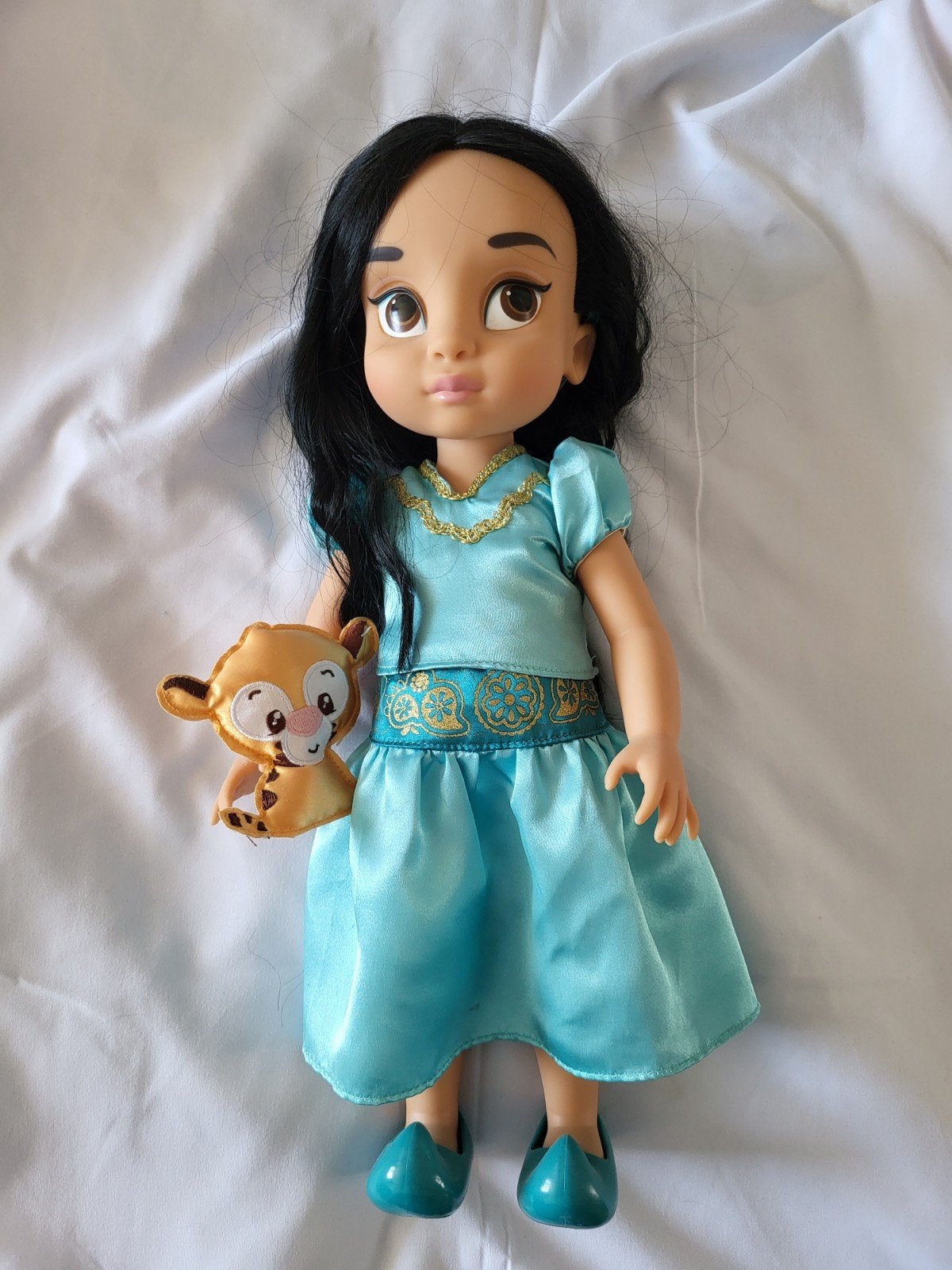 Disney Store Jasmine pop met Rajah knuffel, Ophalen of Verzenden, Overige figuren, Zo goed als nieuw, Knuffel