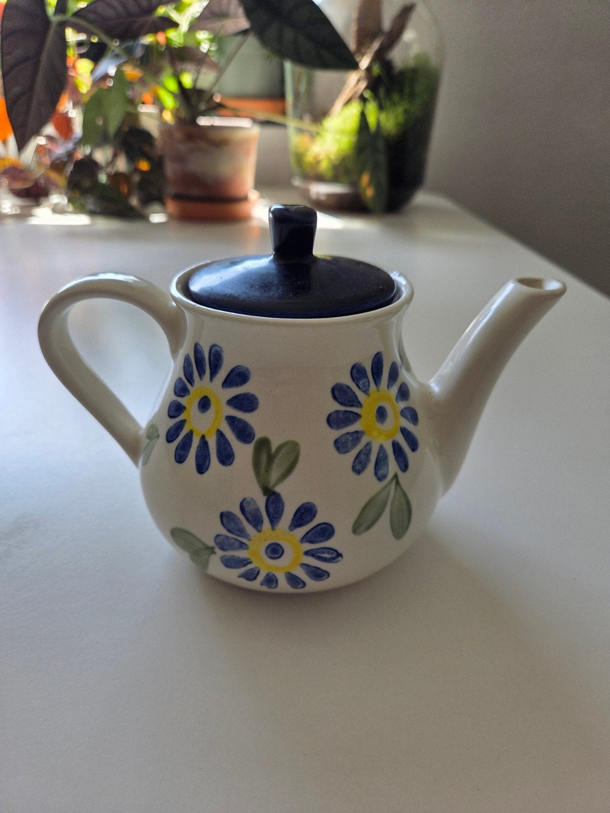 Vintage theepot met bloemendecoratie, Antiek en Kunst, Ophalen of Verzenden