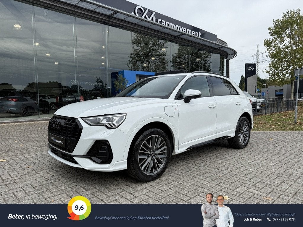 Audi Q3 45 TFSI e S-Line I Pano I Black Optik I Matrix I Cam, Stof, Gebruikt, Zwart, Wit