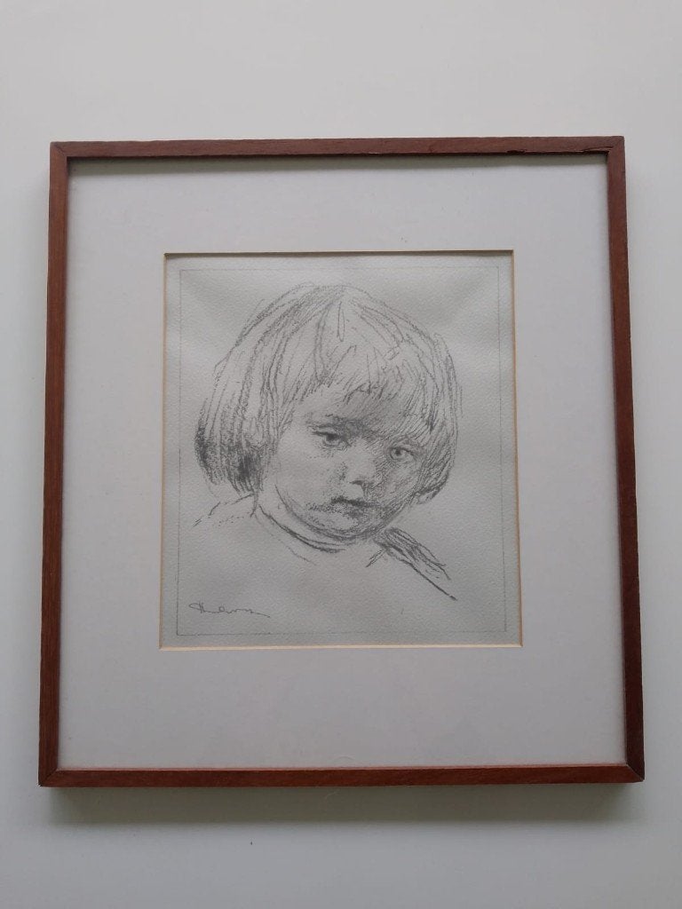 Litho Louis Van Gorp, Ingelijst, Ophalen of Verzenden, Portret en Figuren, Lithografie