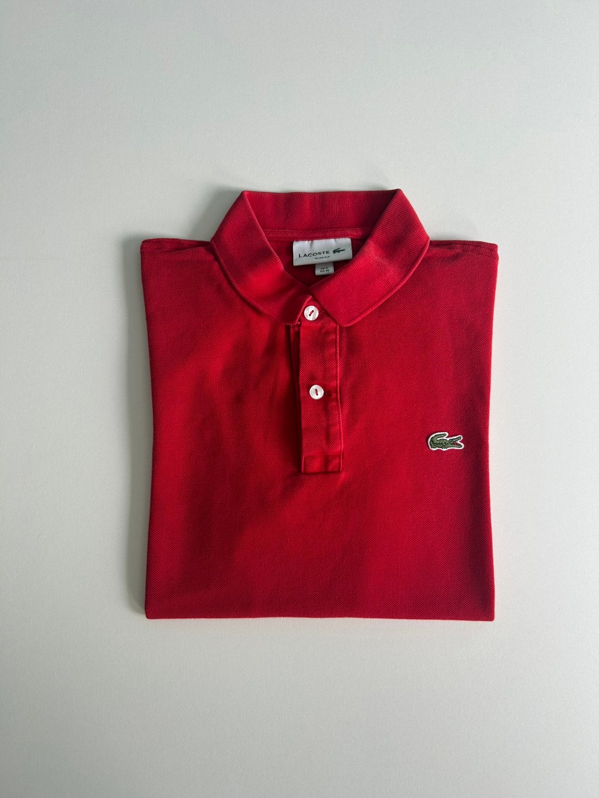 Lacoste Polo | Rood | Maat M | In zeer goede staat, Kleding | Heren, Polo's, Verzenden, Zo goed als nieuw, Maat 48/50 (M), Rood