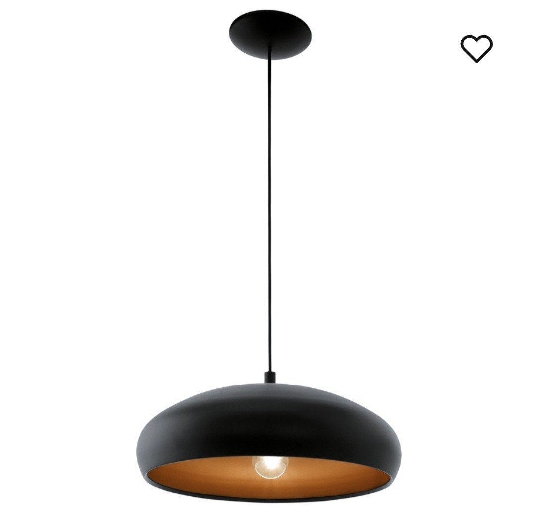 EGLO Mogano 1 Hanglamp - E27 - Ø 40 cm - Zwart/Koper, Ophalen