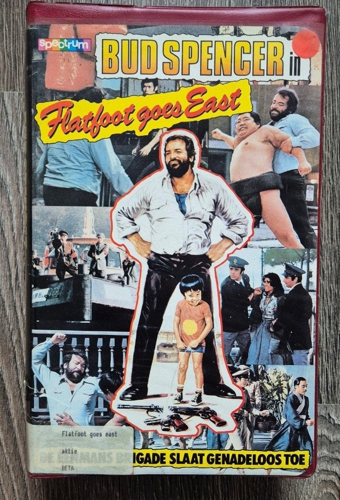 Bud Spencer in Flatfoot Goes East (Betamax Ex rental), Alle leeftijden, Ophalen of Verzenden, Gebruikt, Komedie