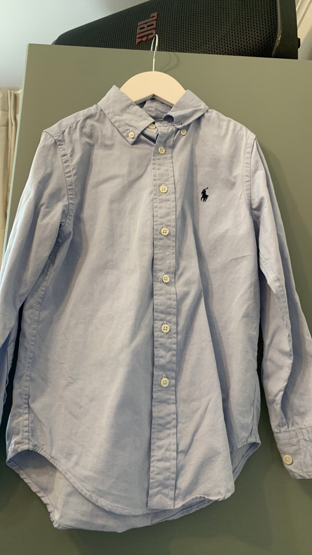 Ralph Lauren overhemd, Ophalen of Verzenden, Zo goed als nieuw, Blauw, Halswijdte 38 (S) of kleiner