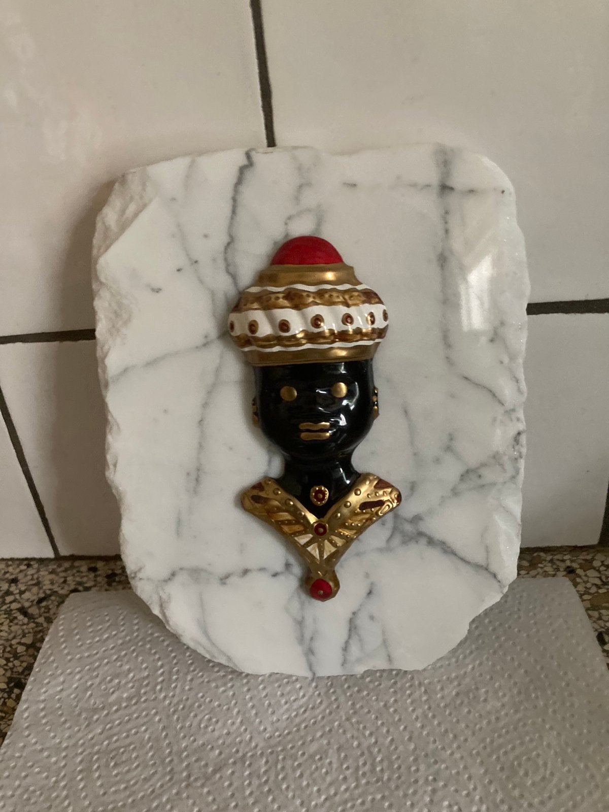 Tegel met moorman, Ophalen of Verzenden