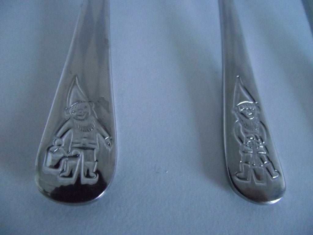 Kabouter kinderbestek vork lepel 13 cm WMF rostfrei 1970 p s, Antiek en Kunst, Antiek | Bestek, Ophalen of Verzenden