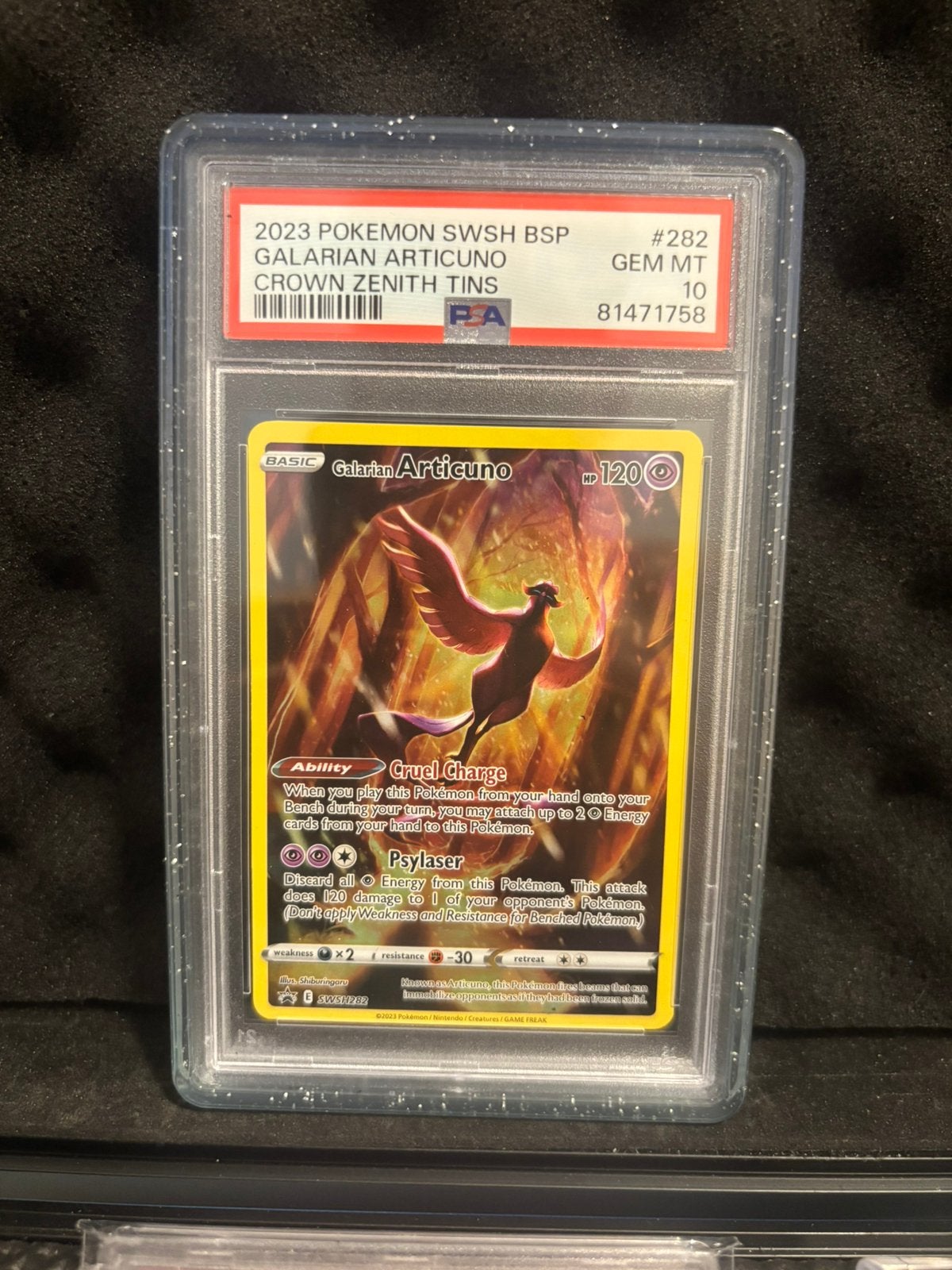 Galarian Articuno 282 Black Star Promos PSA 10, Ophalen of Verzenden, Zo goed als nieuw