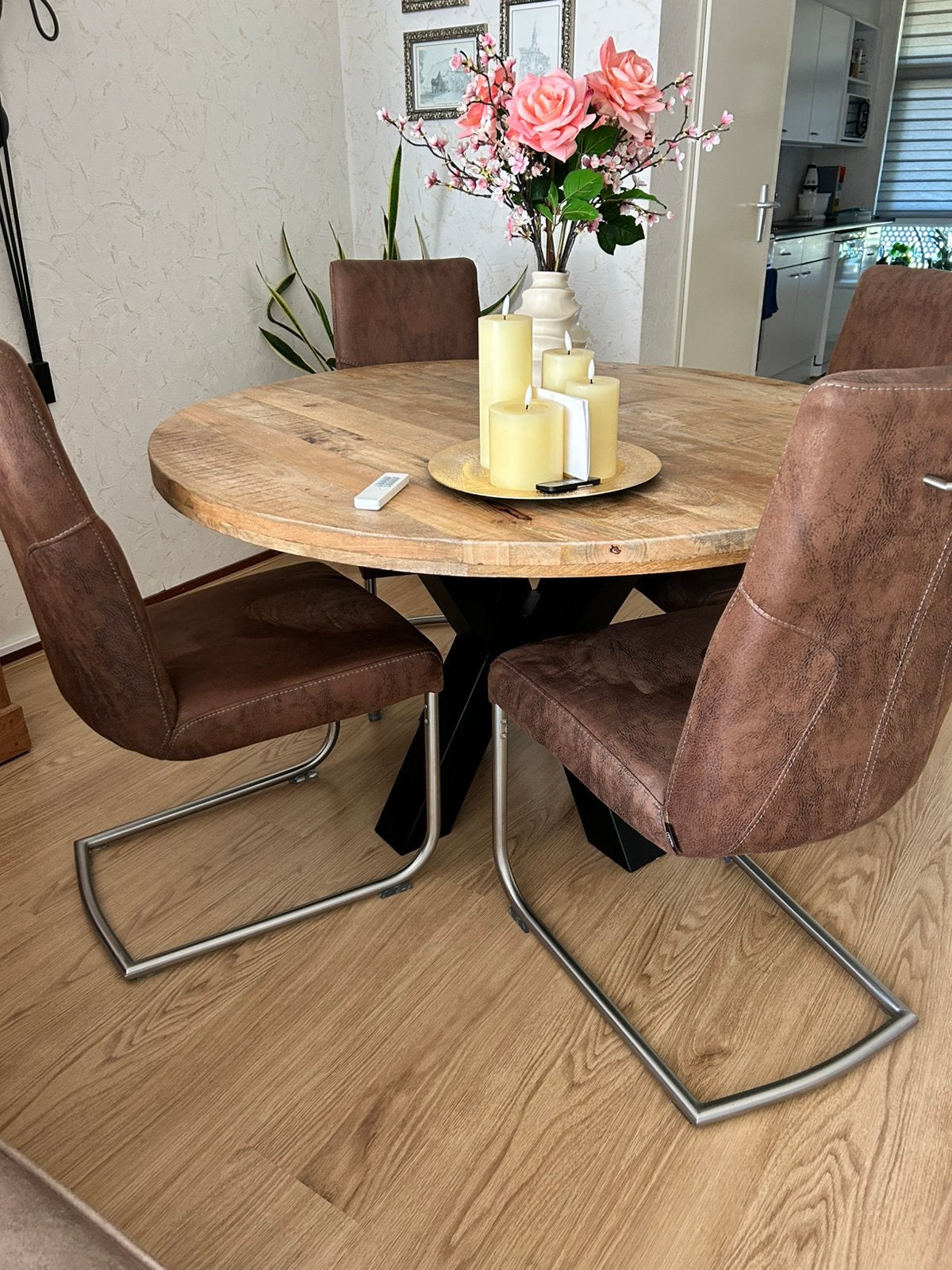 Eetkamerstoelen, Ophalen, Bruin, Zo goed als nieuw, Vier