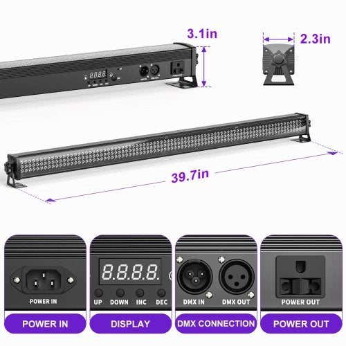 DJLicht 36W RGB Led Bar met 252 Leds 101cm, Geluidgestuurd, ., Nieuw, Ophalen of Verzenden