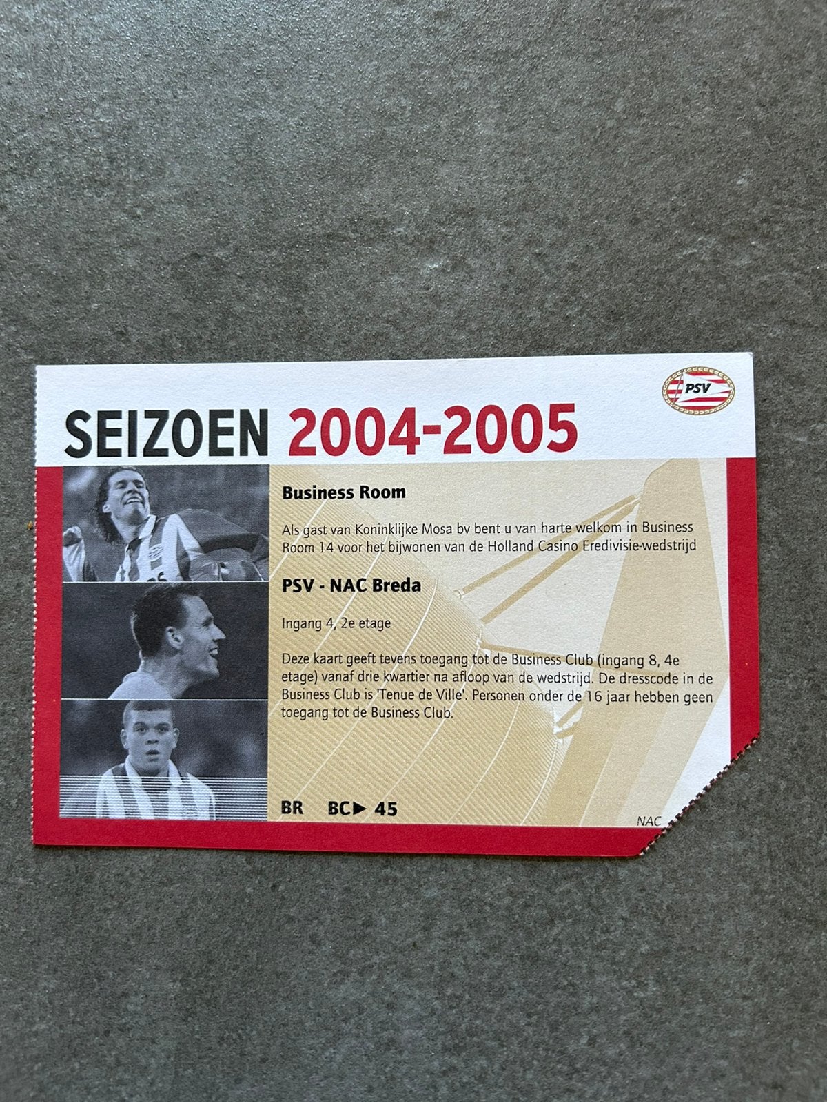 PSV - NAC business Room kaart, Ophalen of Verzenden, PSV, Overige typen