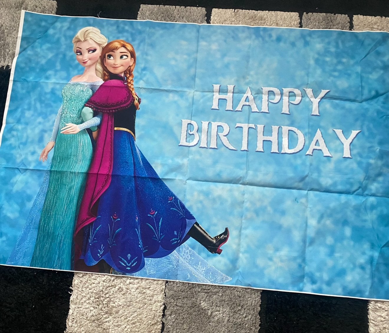 Frozen Happy Birthday Decoratie - Elsa & Anna, Ophalen, Zo goed als nieuw, Versiering, Verjaardag
