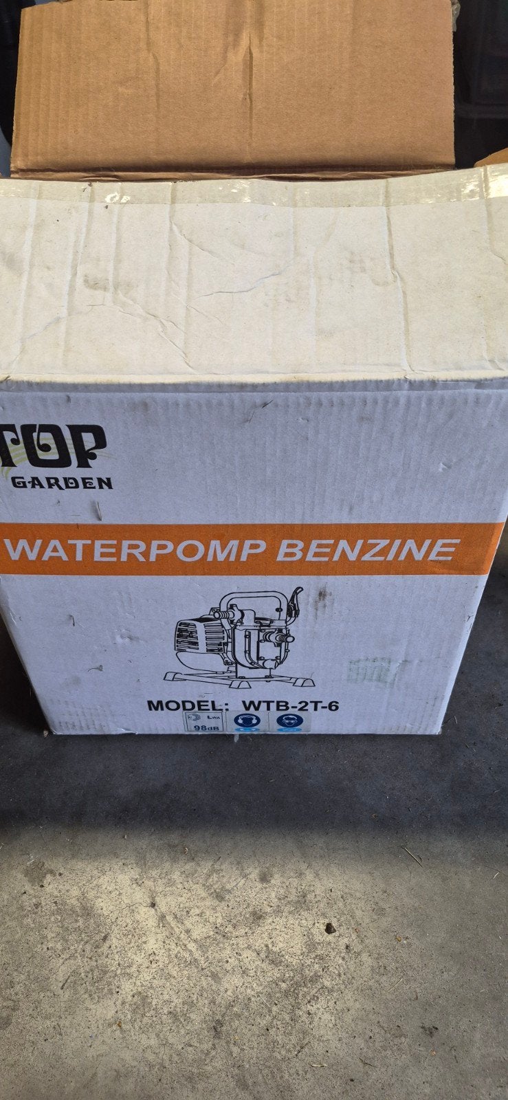 Benzine Waterpomp WTB-2T-6, Tuin en Terras, Waterpompen, Ophalen, Zo goed als nieuw, Besproeiingspomp