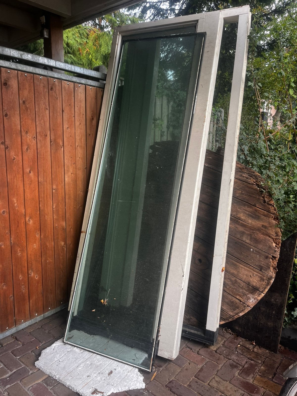 Gratis hard houten kozijnen HR glas, Ophalen, Zo goed als nieuw, Minder dan 250 cm, Schuur