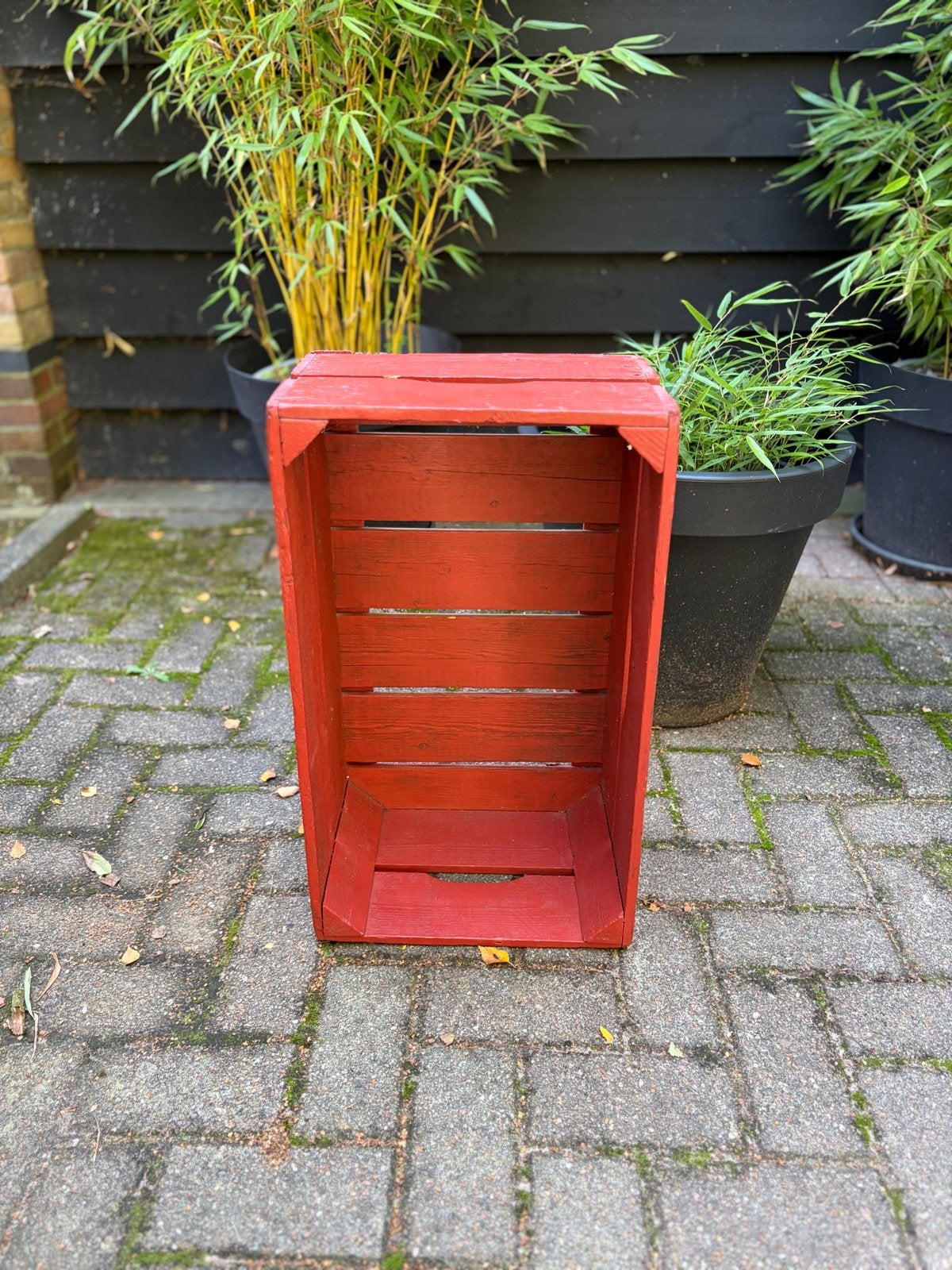 Vintage houten krat/kastje, Ophalen, Gebruikt