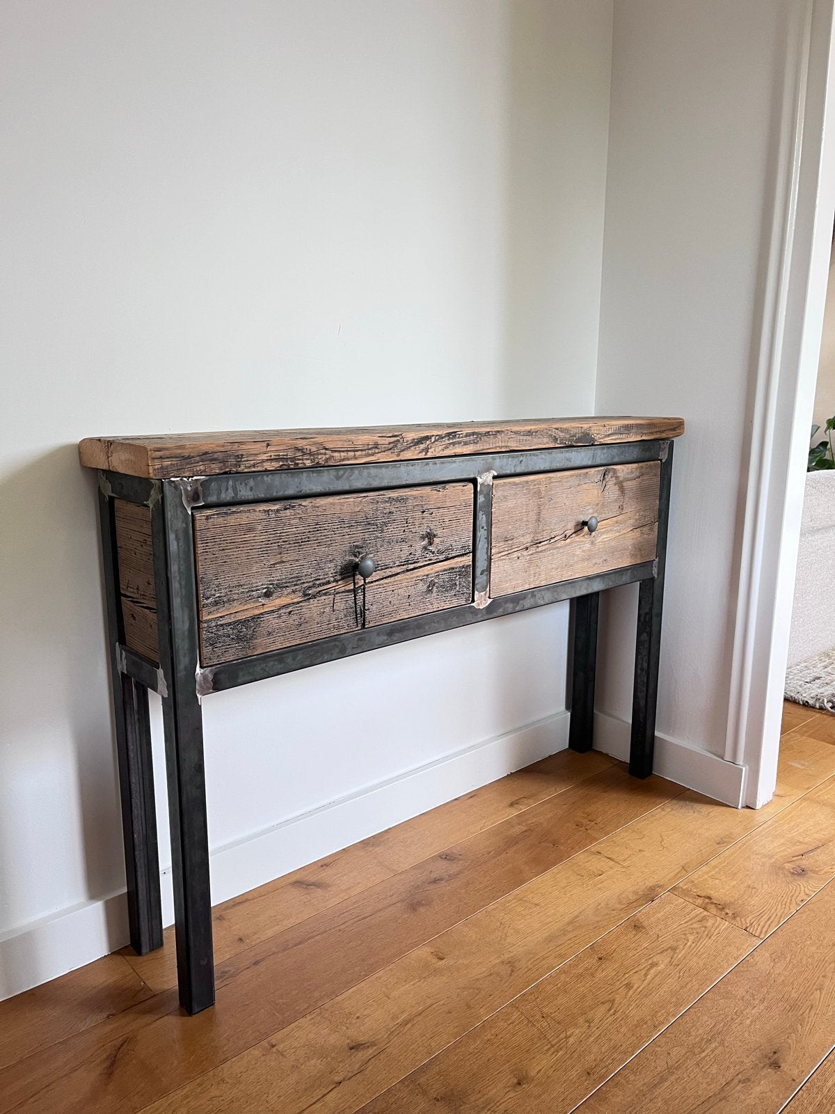 Uniek Industrieel Sier Dressoir - Handgemaakt, Ophalen, 100 tot 150 cm, Nieuw, Met lade(s)