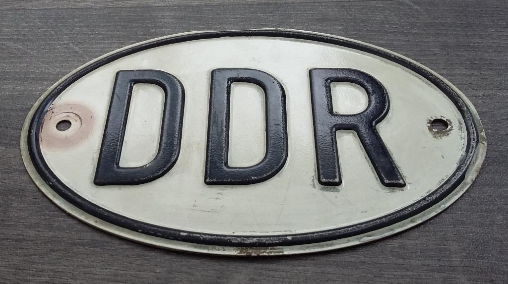 Jaren 60 -70 Oost Duitsland DDR Land Letter Nummer Auto Bord, Verzamelen, Ophalen of Verzenden, Gebruikt, Auto's