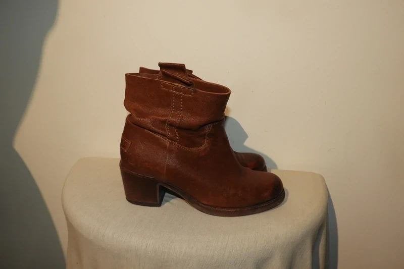 Shabbies Amsterdam bruine leren laarsjes winters mt 39