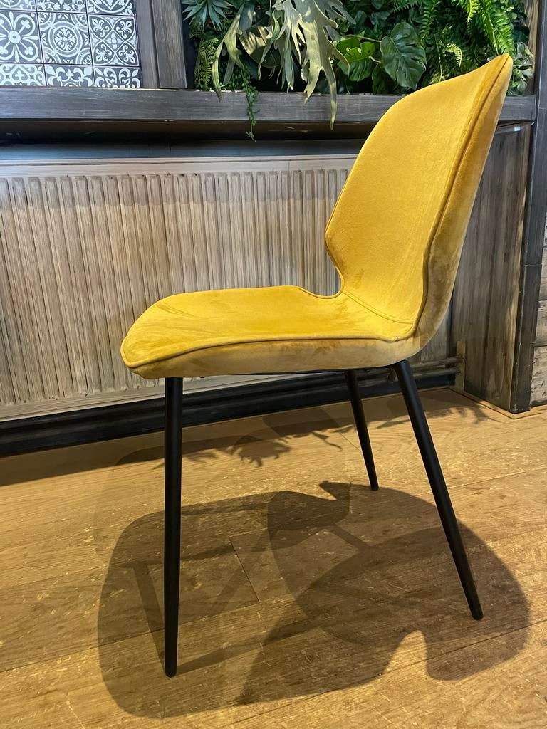 Okergele eetkamerstoelen/restaurantstoelen 20 stuks, Ophalen, Overige materialen, Overige kleuren, Zo goed als nieuw