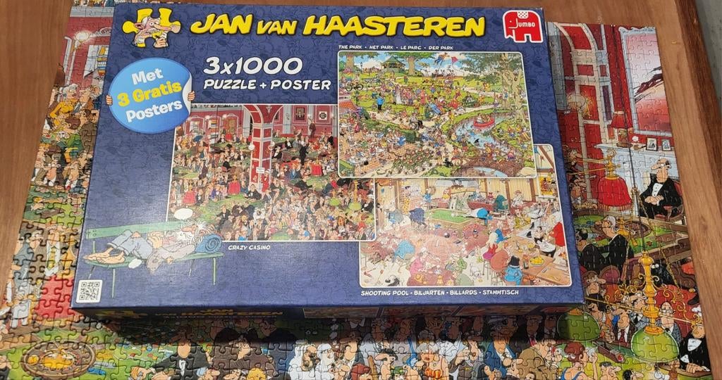 Jan van haasteren puzzels Combidoos, Ophalen of Verzenden, 500 t/m 1500 stukjes, Zo goed als nieuw