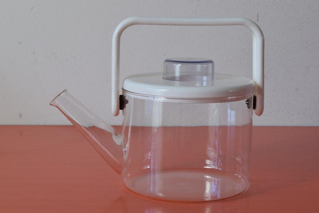Retro vintage jaren 80 Memphis Carsten Jorgenson theepot, Overige typen, Ophalen of Verzenden, Effen, Glas