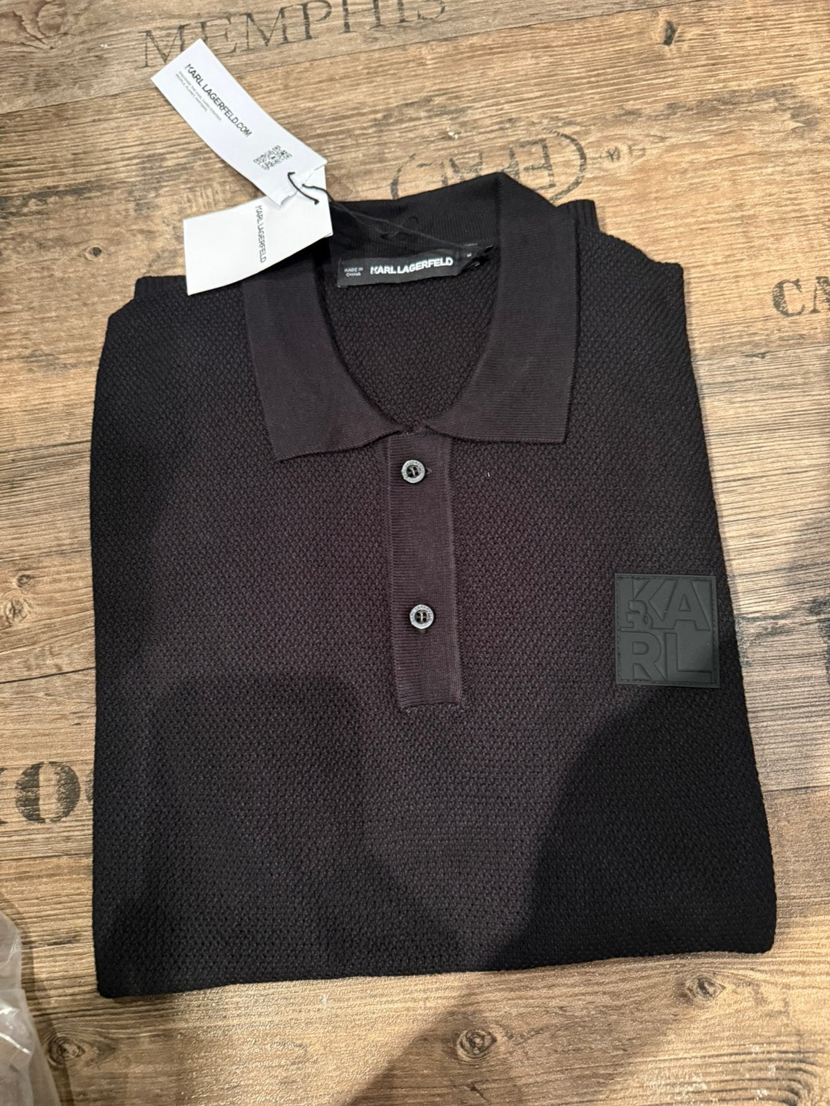 Karel lagerfeld polo, Kleding | Dames, Tops, Ophalen of Verzenden, Zo goed als nieuw, Blauw, Korte mouw