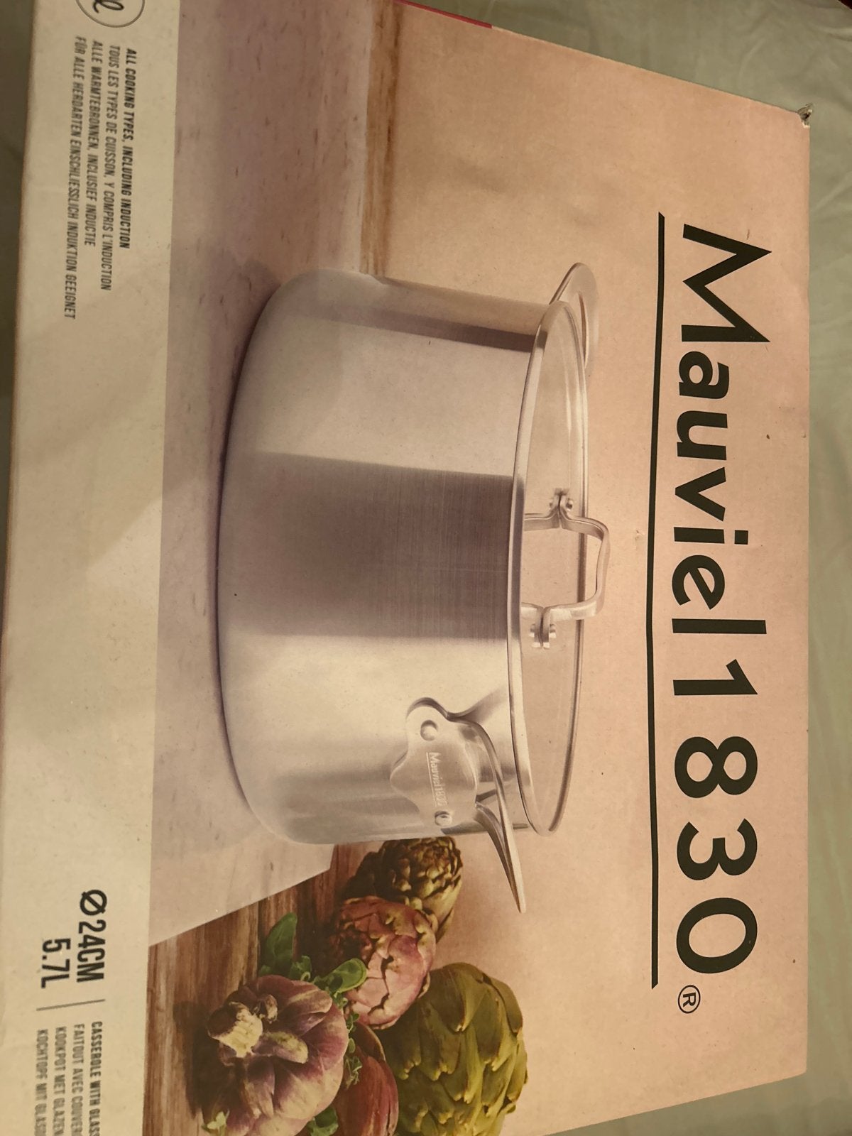 Mauviel 1830 Kookpan 24 cm 5.7L - Nieuw pan, Ophalen, Nieuw, Rvs, Kookpan