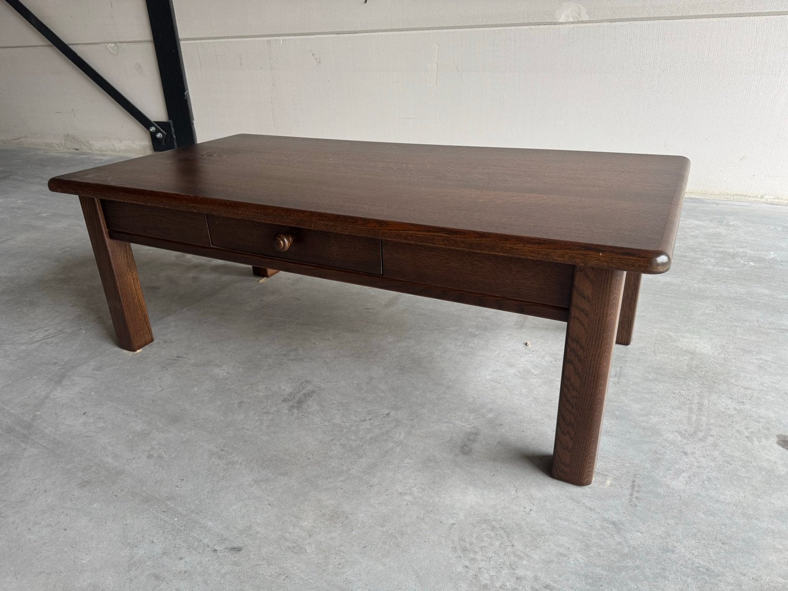 Nette eiken salontafel met lade, Huis en Inrichting, Ophalen, Gebruikt, 100 tot 150 cm, Eikenhout