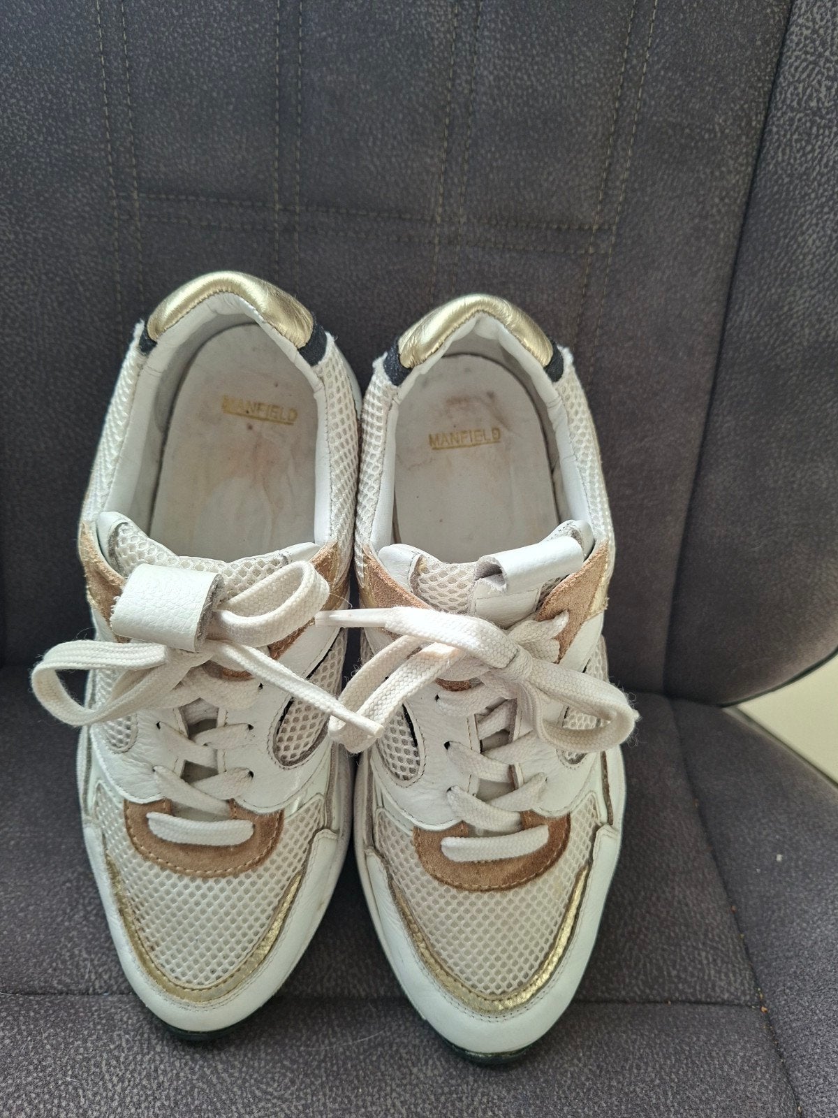Dames schoenen, Ophalen, Wit, Sneakers of Gympen, Manfield
