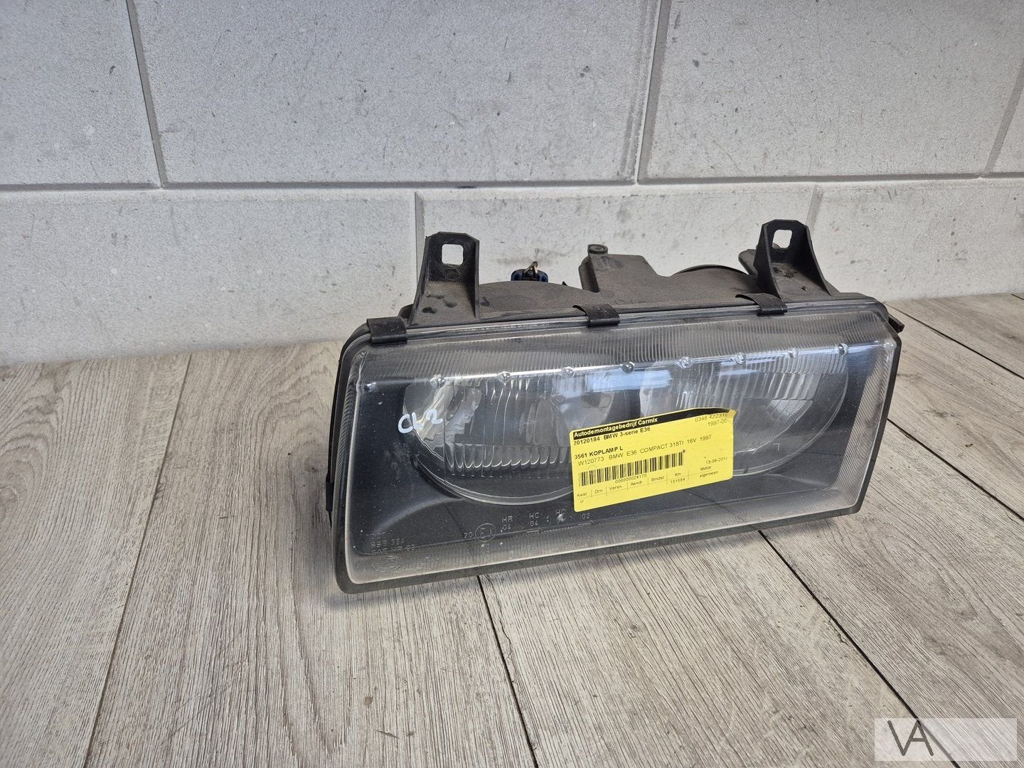 Koplamp links van BMW 3 serie E36 1990 - 1998 Hella compact, Gebruikt, -, -, Ophalen of Verzenden