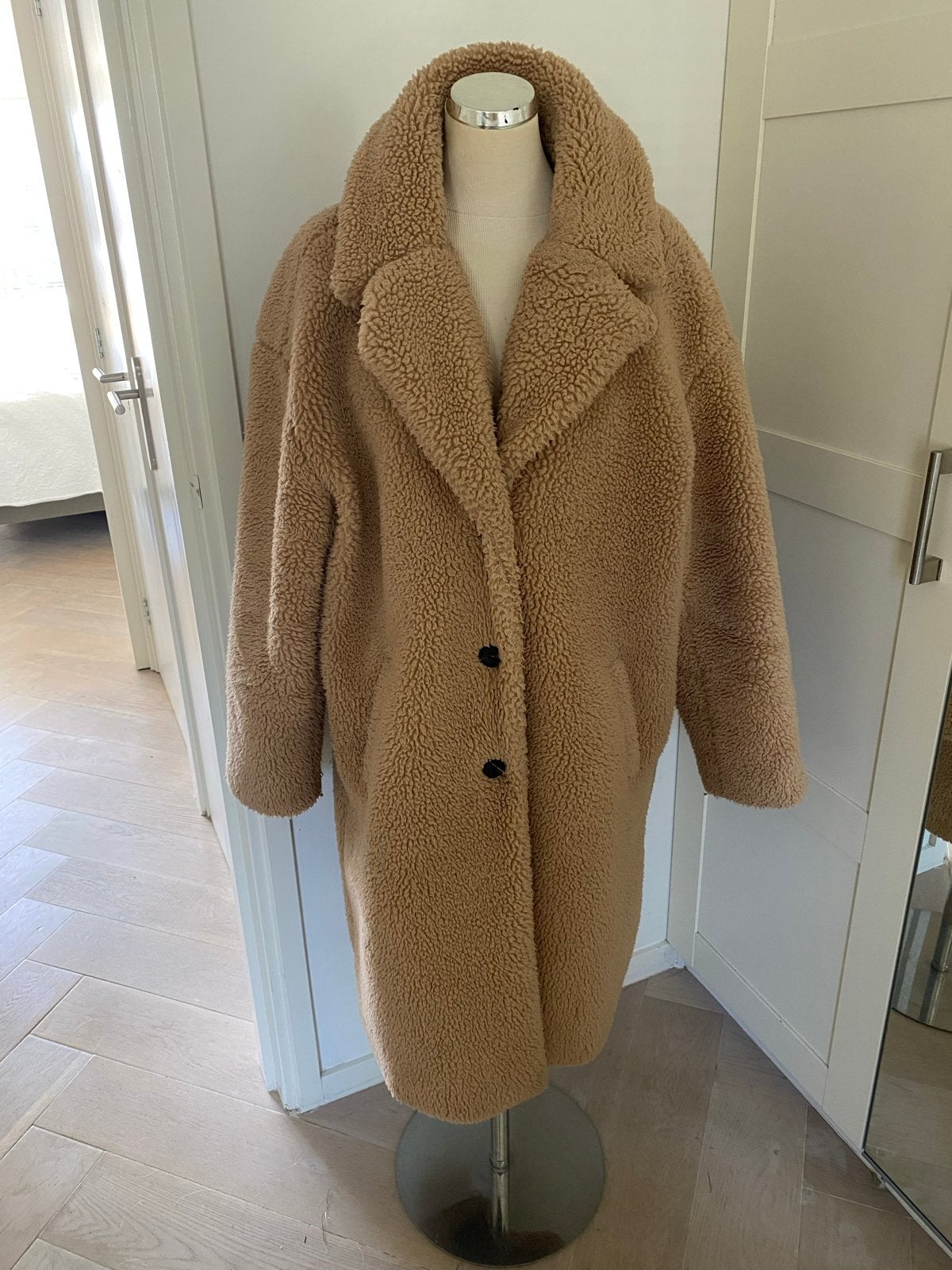 MS Mode Teddy Jas Maat 48 - Zo goed als nieuw, Ophalen of Verzenden, Zo goed als nieuw, Maat 46/48 (XL) of groter, Beige